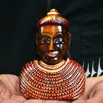Beeld, No Reserve - Big Tiger Eye Carved Divine Lord Buddha