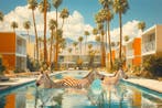 Le Yack (1972) - Format XXL - Swimming Zebras - Signé à la