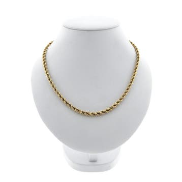 Gouden gedraaide schakelketting, Ophalen of Verzenden, Gebruikt, Goud, Goud
