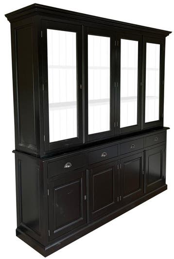 Buffetkast Dronten zwart - wit 200cm, Ophalen of Verzenden, Nieuw