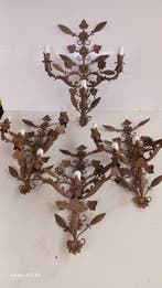 Wandkandelaar - Smeedijzer - Vier wandlampen