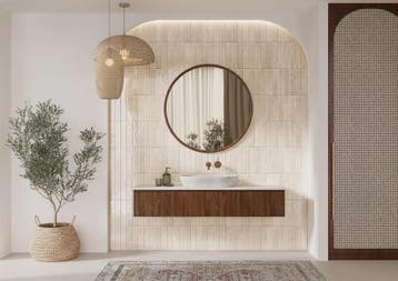 Wandtegel Cevica Monpelli Brick Ivory Mix Beige Glans 6,5x30, Doe-het-zelf en Verbouw, Nieuw, 20 tot 40 cm, 10 m² of meer, Wandtegels