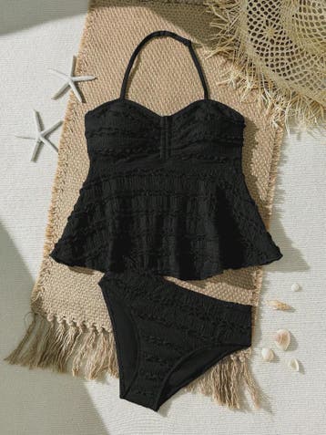 Zwemset Meisjes 2-delig Effen Kleur Tankini Badpak voor 8-16, Kleding | Dames, Verzenden, Nieuw