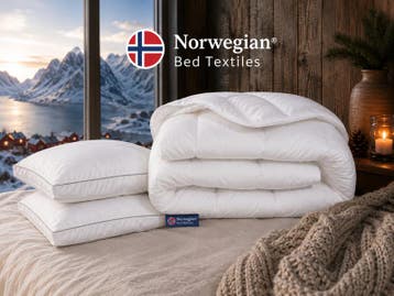 3 delige beddengoed-set, Norwegian, 2 kussens + dekbed, Nieuw