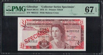 Gibraltar. - 1 Pound - 1975 - Collector Series Specimen -