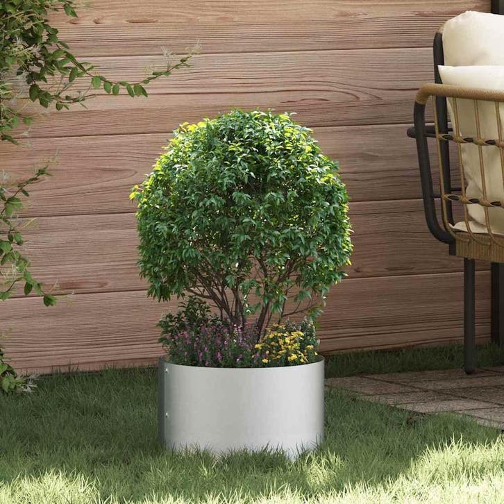 vidaXL Plantenring Zilver 30 x 30 x 20 cm Gegalvaniseerd, Tuin en Terras, Bloembakken en Plantenbakken, Minder dan 60 cm, Nieuw