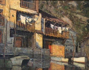 École Basque (1950s) - Donibane Garazi (Saint Jean