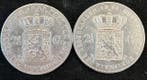 Nederland. Willem III. 2,5 Gulden 1862 + 1874 ( WIllem III ), Postzegels en Munten, Munten | Nederland
