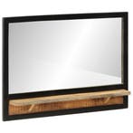 Spiegel met schap 80x8x55 cm glas en massief mangohout, Verzenden, Nieuw