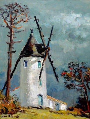 Jean Rigaud (1912-1999) - Le moulin à Noirmoutier