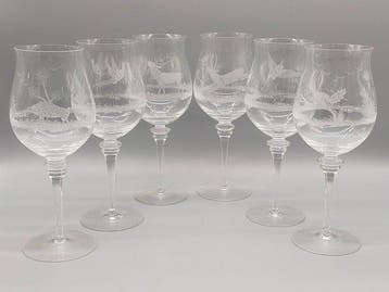 Kristallglas-Set – Jagd-Weingläser oder Römer – Handgraviert