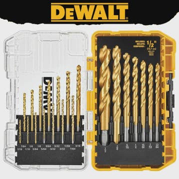DEWALT DW1361 Titanium HSS Hout- en Metaalboor Set (21-delig, Doe-het-zelf en Verbouw, Verzenden, Nieuw