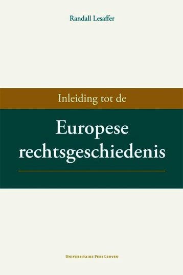 Boek Inleiding tot de Europese rechtsgeschiedenis 9789058679, Verzenden, Zo goed als nieuw