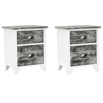Bijzettafeltjes hout - 2 stuks | Tweedekansje | OP=OP, Minder dan 45 cm, Ophalen of Verzenden, Zo goed als nieuw, Minder dan 55 cm