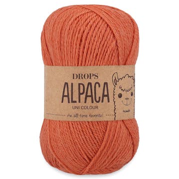 DROPS Alpaca Uni Colour - 2915 dusty orange - Wol Garen, Ophalen of Verzenden, Nieuw