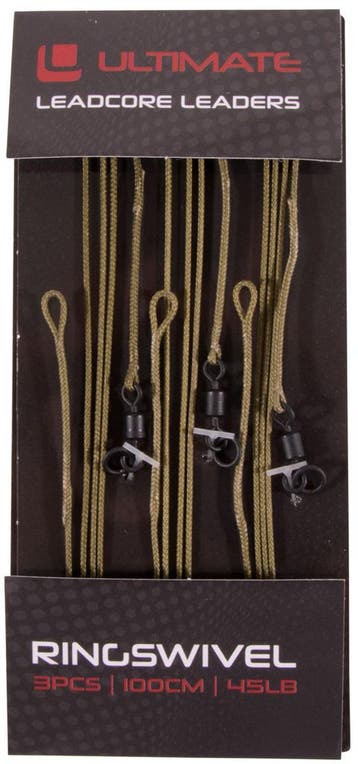 Ultimate leadcore leader with swivel weed 1m 3pcs, Verzenden, Nieuw, Vislijn