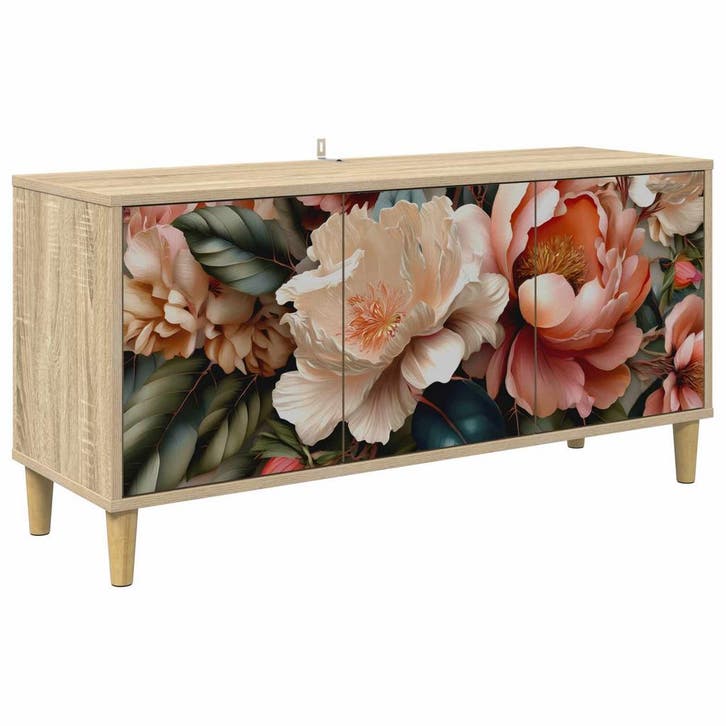 vidaXL Tv-meubel BORNE 102 x 33 x 50 cm Sonoma Bewerkt hout, Huis en Inrichting, Kasten | Televisiemeubels, Nieuw, Minder dan 50 cm