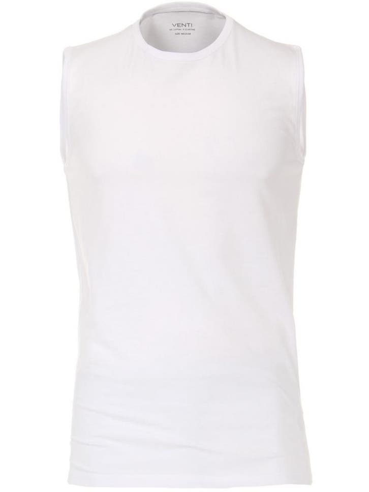 Venti Basis Top Met Stretch Ronde hals Wit 2-Pack, Kleding | Heren, T-shirts, Wit, Nieuw, Verzenden