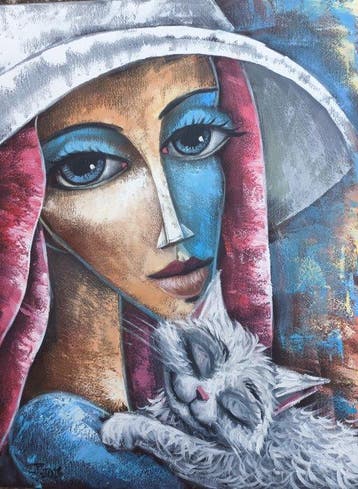 Jií Petr - Woman with cat