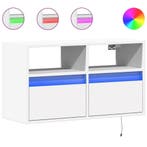 TV Wandmeubel LED | Wit | Retourdeal 36% Korting, Huis en Inrichting, Kasten | Wandmeubels, 75 cm of meer, Nieuw, Ophalen of Verzenden