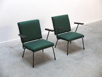 Gispen - Wim Rietveld - Fauteuil (2) - Model 1401 - Metaal,