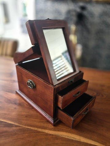 Sieradendoos - Spiegel - Vintage spiegelkastje