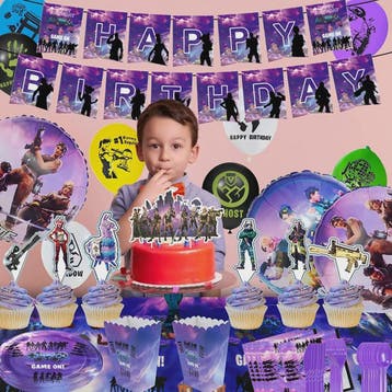 Feestdecoratie Fortnite & Llama Thema - Verjaardag, Babyborr, Verzenden, Nieuw