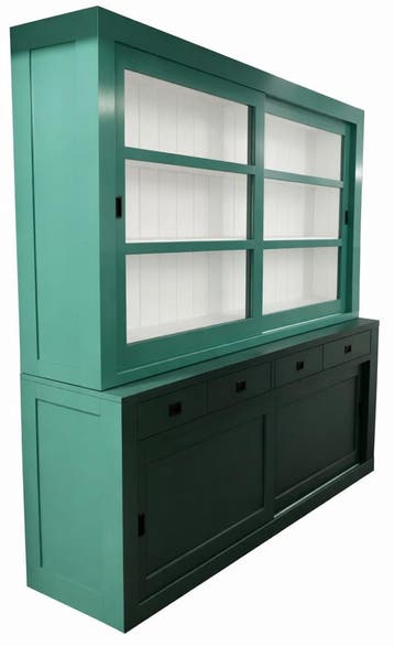 Buffetkast turquoise Hasselt 240cm, Ophalen of Verzenden, Nieuw