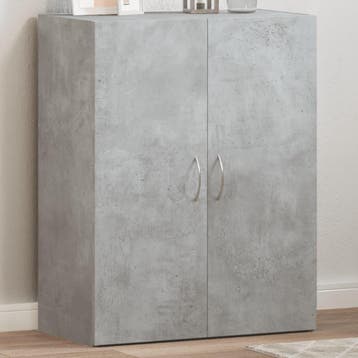 vidaXL Archiefkast 60x32x77,5 cm bewerkt hout betongrijs, Verzenden, Nieuw