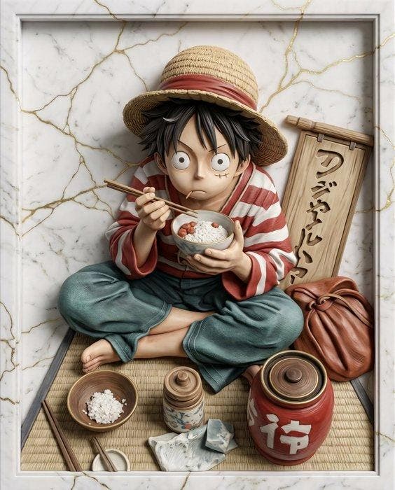 Makayhos - [Canvas] Straw Hat Feast – Kintsugi Scroll, Spelcomputers en Games, Spelcomputers | Overige Accessoires