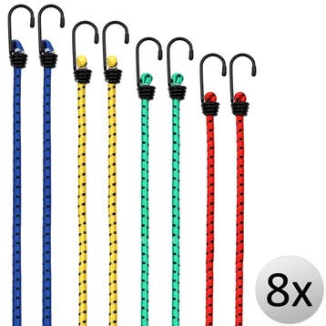 Bagagespin Met Haken 8 stuks Elastiek/Rubber 100cm, Verzenden, Nieuw