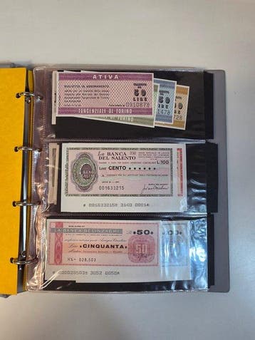 Italië. Lotto 201 Miniassegni 1976-1977 (Zonder