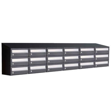 Brievenbusunit Hive set wand 6-breed, 3-hoog - zwart, Verzenden, Nieuw