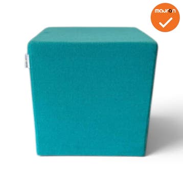 Rohde & Grahl - Poef - met wielen - 47.5x45x45cm - Turquoise, Werkplek, Ophalen of Verzenden, Gebruikt, Overige typen
