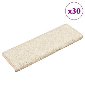 vidaXL Trapmatten 30 st 65x21x4 cm Wit Rechthoekige Rand, Verzenden, Nieuw