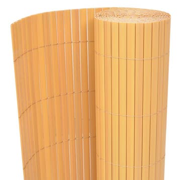 vidaXL Tuinafscheiding dubbelzijdig 90x500 cm PVC geel, Tuin en Terras, Verzenden, Nieuw, Kunststof, Minder dan 1 meter