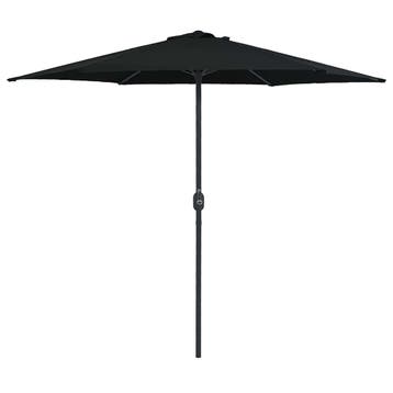 vidaXL Parasol met aluminium paal 270x246 cm zwart, Verzenden, Nieuw, 2 tot 3 meter