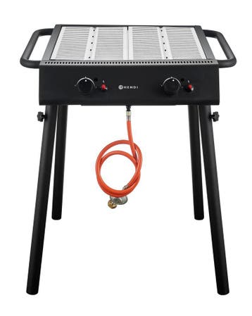 HENDI Xantos Black Gasgrill | Zwart | 9,5kW | 770x710x(H)870, Ophalen of Verzenden, Nieuw in verpakking