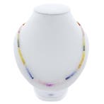 9 karaat multigekleurde saffier kralenketting, Gebruikt, Overige kleuren, Ophalen of Verzenden, Met edelsteen