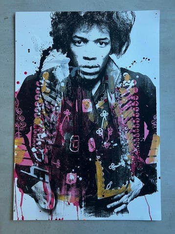 Ronald Chapeau (1969) - Jimi Hendrix (handfinished)