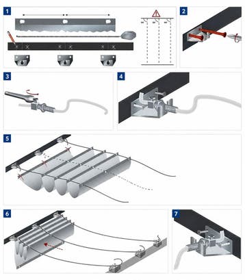 Staalkabel geleidings systeem harmonicadoek - 1 lijn, Verzenden, Nieuw