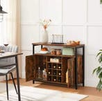 Dressoir Keukenkast met 2 Deuren en Wijnrek (Vintage stijl), Huis en Inrichting, Kasten | Dressoirs, Verzenden, Nieuw