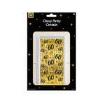 Classy Party Curtain 60 jaar, Verzenden, Nieuw, Versiering, Verjaardag