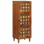 vidaXL Hoge kast Walnotenhout 40 x 33 x 110 cm Massief Mango, Huis en Inrichting, Woonaccessoires | Cd- en Dvd-rekken, Verzenden