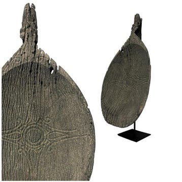 ERODED Dayak ceremonial bowl from Borneo - kembar - Kenyah