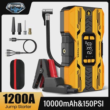 AntPower 1200A Jump Starter & Powerbank met Bandenpomp & LED, Verzenden, Nieuw