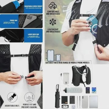 Hydratatie Vest voor Mannen & Vrouwen - Lichtgewicht Ademend, Verzenden, Nieuw