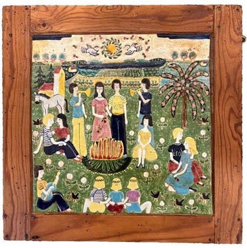 Kirsten Thellefsen - Reliëf, Ceramic Wall Relief – Danish