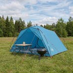 vidaXL Tunneltent Blauw 4-persoons 185T Polyester met PU, Verzenden, Nieuw, Tot en met 2