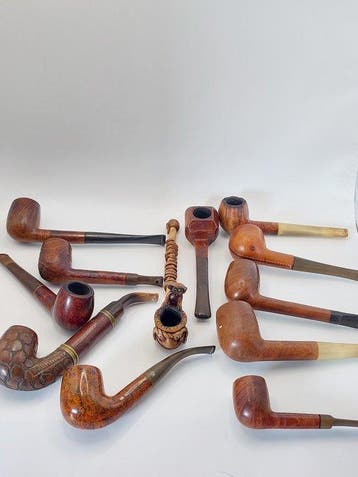 Zonder minimumprijs - Pijp - Bruyere, Maïs (schuim/amber) -, Nieuw